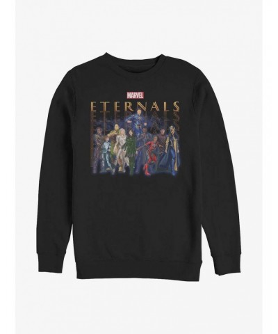 Marvel Eternals Group Repeating Crew Sweatshirt $10.04 Sweatshirts
