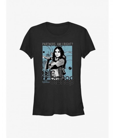 Marvel Hawkeye Kate Bishop Hero Shot Girls T-Shirt $7.17 T-Shirts