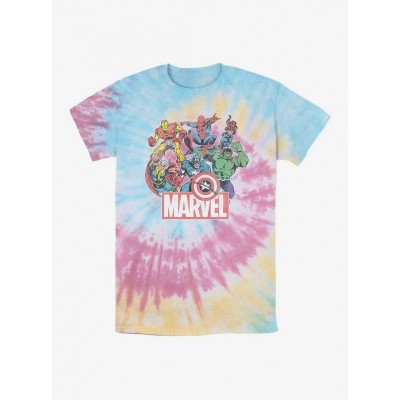 Marvel Heroes Avengers Tie Dye T-Shirt for Men - Multi Colors