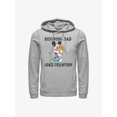 Disney Grey Dad Joke Mickey Mouse Hoodie for Men