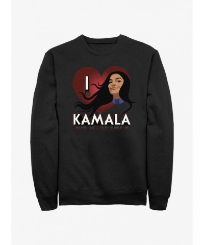 Marvel Ms. Marvel I Heart Kamala Sweatshirt $12.69 Sweatshirts