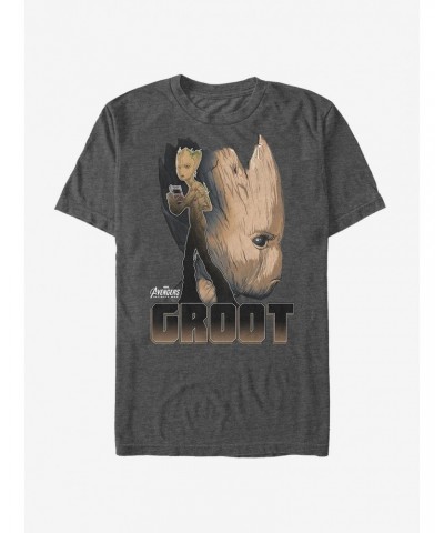 Marvel Avengers: Infinity War Groot Profile T-Shirt $5.93 T-Shirts