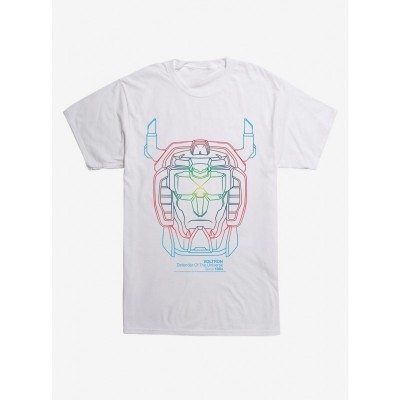 Voltron Defender Head Sketch Tee - White Men's