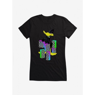 Looney Tunes Girls Junior T-Shirt with Daffy Duck Design