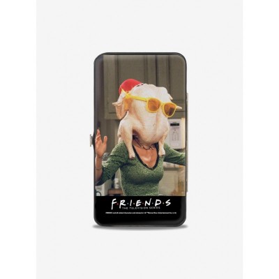 Friends Monica's Turkey Head Chandler Pose Hinge Wallet - Vegan Leather Stainless Steel
