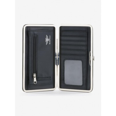 Friends Monica's Turkey Head Chandler Pose Hinge Wallet - Vegan Leather Stainless Steel