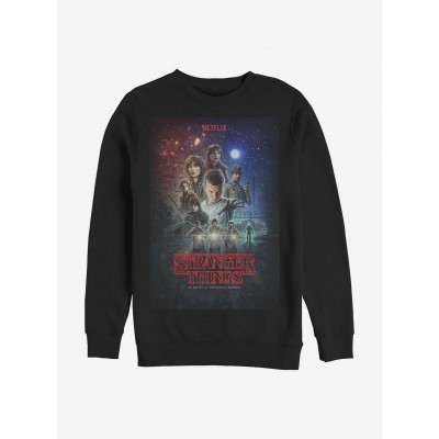 Stranger Things Classic Art Crew Sweatshirt - Black for Men