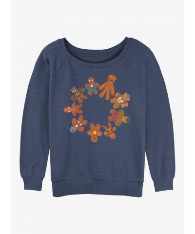Marvel Gingerbread Cookie Circle Girls Slouchy Sweatshirt $9.45 Sweatshirts