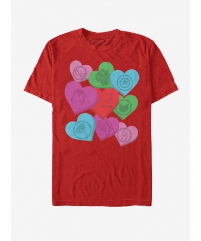 Marvel Avengers Candy Hearts T-Shirt $6.12 T-Shirts