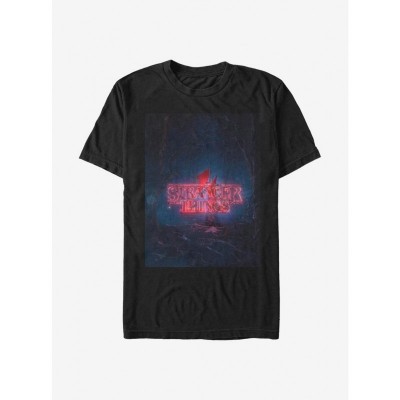 Extra Soft Stranger Things 4 Poster T-Shirt for Men - Black