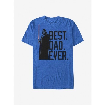 Star Wars Darth Vader Best Dad Ever Lightweight T-Shirt - Royal Blue Unisex
