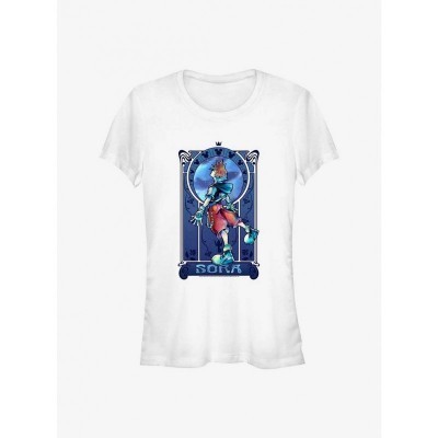Kingdom Hearts Sora Novelty White Tee for Girls