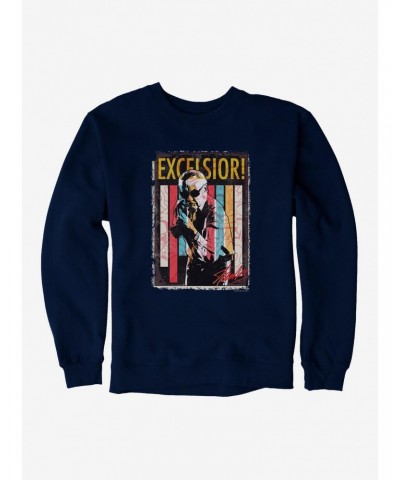 Stan Lee Universe Excelsior! Stripes Sweatshirt $11.81 Sweatshirts