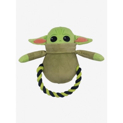 Star Wars Grogu Plush Rope Toy Green Black for Dogs