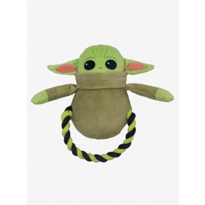 Star Wars Grogu Plush Rope Toy Green Black for Dogs