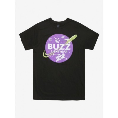 Disney Pixar Buzz Lightyear Purple Logo Men's Cotton T-Shirt