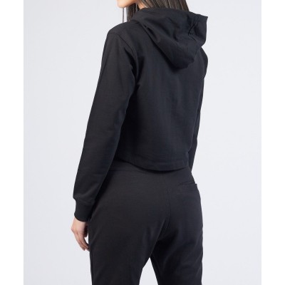 Empowered Crop Hoodie in Black