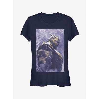 Marvel Avengers: Endgame Thanos Art Navy Blue Girls T-Shirt - BLUE