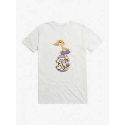 Looney Tunes Easter Style Men's T-Shirt - Lightweight Cotton for Lola Bunny Fans