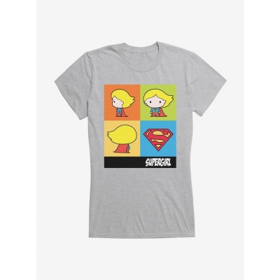 Supergirl Chibi Cartoon Tee for Girls