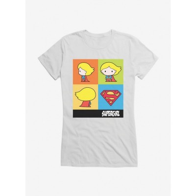 Supergirl Chibi Cartoon Tee for Girls