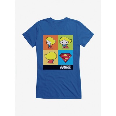 Supergirl Chibi Cartoon Tee for Girls