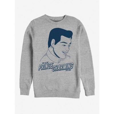 Disney Prince Charming Crew Sweatshirt in Grey for Men