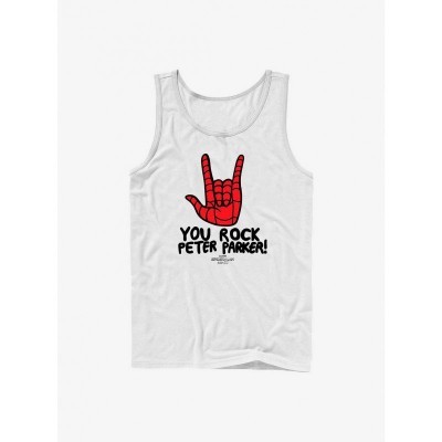 Marvel No Way Home Spider-Man Parker Rocks White Tank Top for Men
