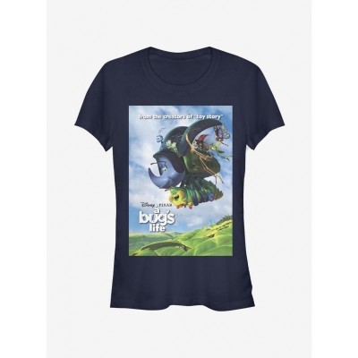 Disney Pixar A Bug's Life Flying Bugs Graphic T-Shirt for Girls - Blue