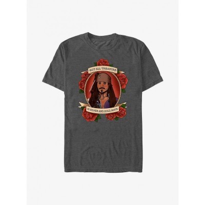 Disney Pirate Jack Portrait Lightweight T-Shirt - Grey for Men
