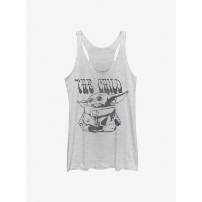 Star Wars Mandalorian Child Graphic Tank Top for Girls - White
