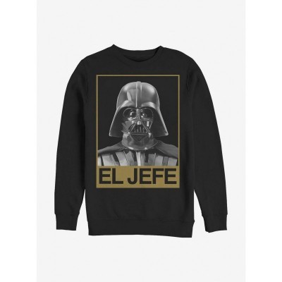 Star Wars El Jefe Darth Vader Unisex Crewneck Sweatshirt - Black