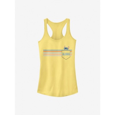 Disney Lilo & Stitch Yellow Aloha Junior Tank Top