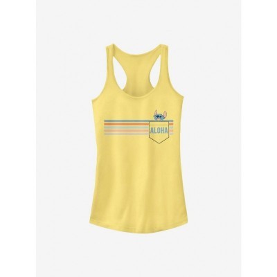 Disney Lilo & Stitch Yellow Aloha Junior Tank Top