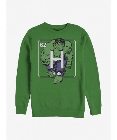 Marvel Hulk Periodic Hulk Crew Sweatshirt $13.58 Sweatshirts