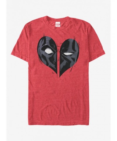 Marvel Deadpool Heart Mask T-Shirt $6.88 T-Shirts