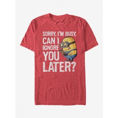 Minion "Ignore You Later" Red T-Shirt - Unisex