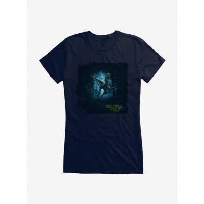 Jurassic World Haunted Velociraptor Jungle Tee for Girls