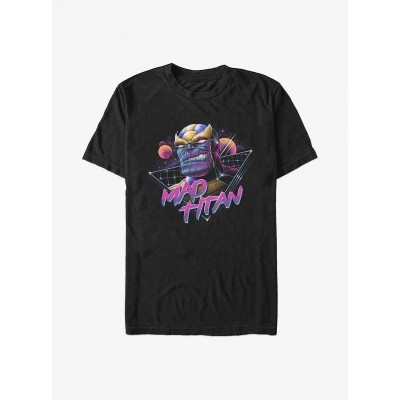 Marvel's Mad Titan Thanos Unisex Cotton T-Shirt - Black