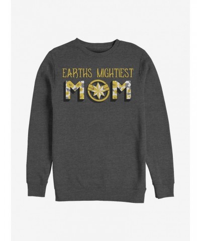 Marvel Captain Marvel Earths Mightiest Mom Crew Sweatshirt $10.33 Sweatshirts