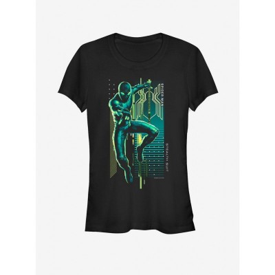Marvel Girls' Webslinger T-Shirt - Spider-Man Far From Home - Black