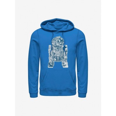 Star Wars R2-D2 Emblem Hoodie - Comfortable Men's Blue Blend