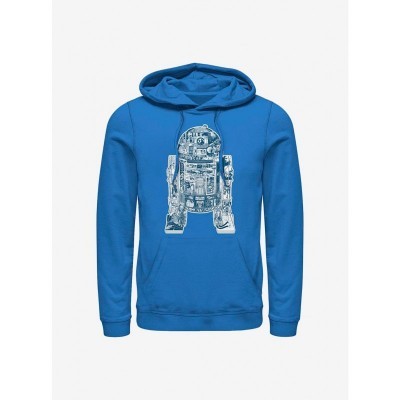 Star Wars R2-D2 Emblem Hoodie - Comfortable Men's Blue Blend