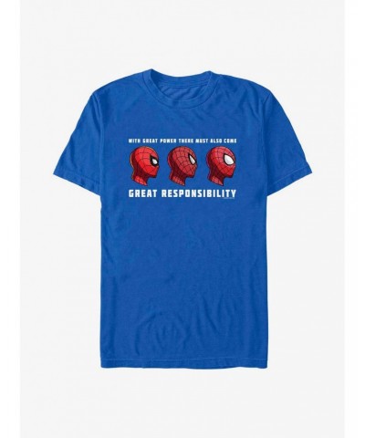 Marvel Spider-Man: No Way Home Great Responsibility T-Shirt $6.69 T-Shirts