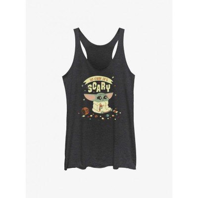 Mandalorian Inspired Girls' Tank Top - So Cute It's Scary - Black