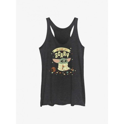 Mandalorian Inspired Girls' Tank Top - So Cute It's Scary - Black