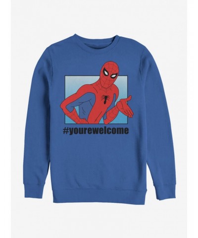 Marvel Spider-Man yourewelcome Sweatshirt $9.45 Sweatshirts
