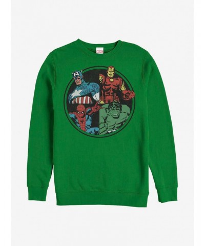 Marvel Avengers Avenger Heads Crew Sweatshirt $12.40 Sweatshirts