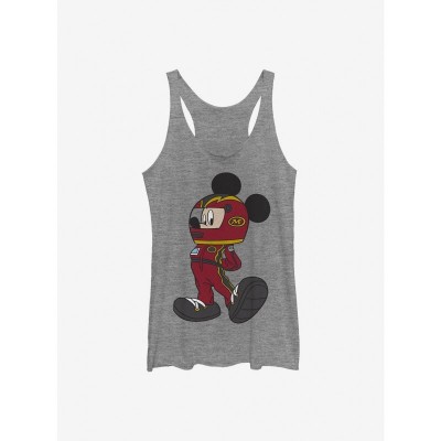 Disney Girls Mickey Racecar Driver Grey Tank Top