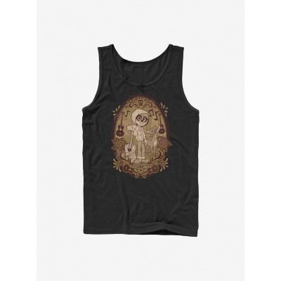 Disney Pixar Miguel Portrait Men's Cotton Tank Top - Black